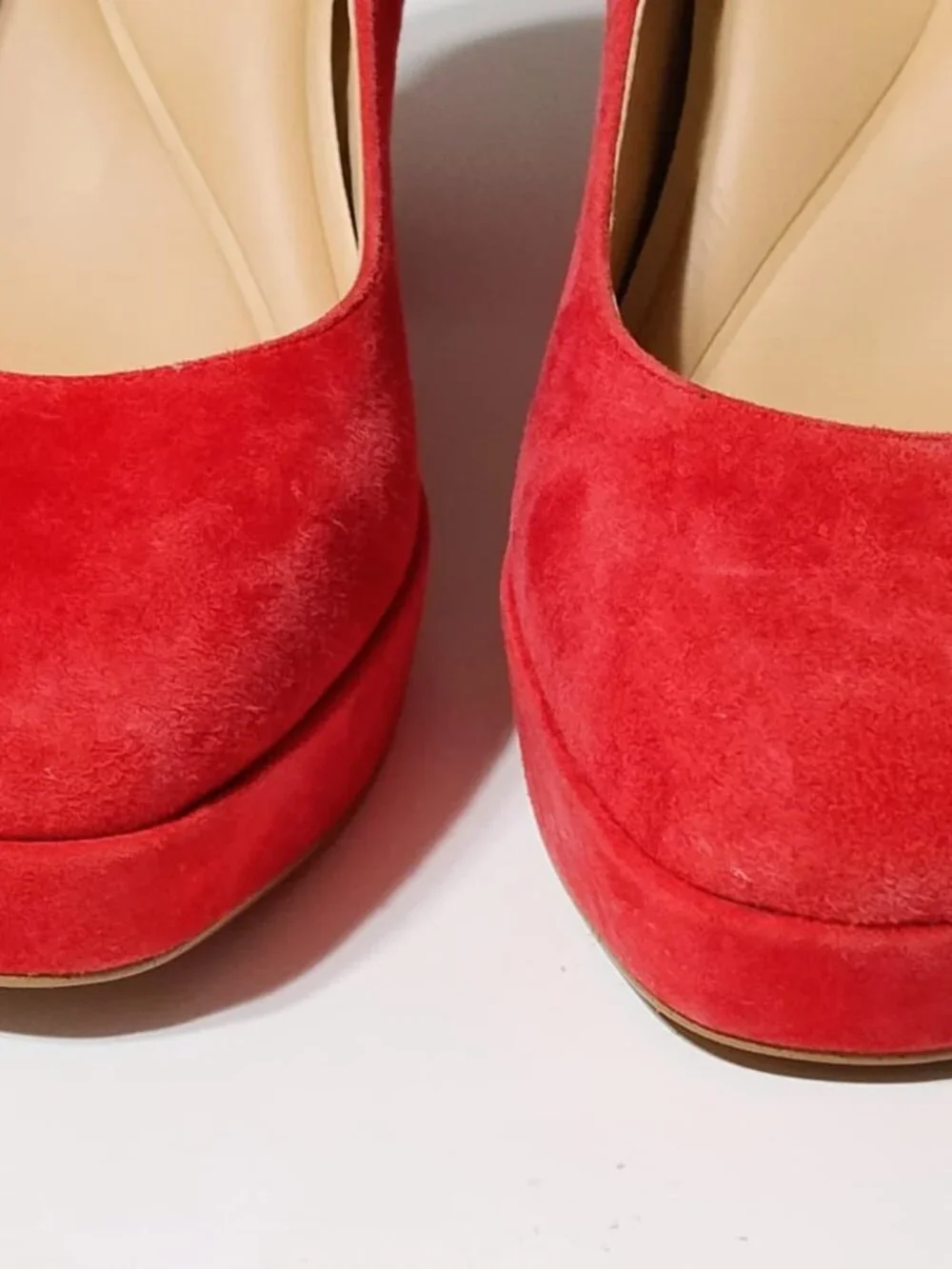 Copper Key Red Flirty Suede Platform Pums size 8 and 9 New